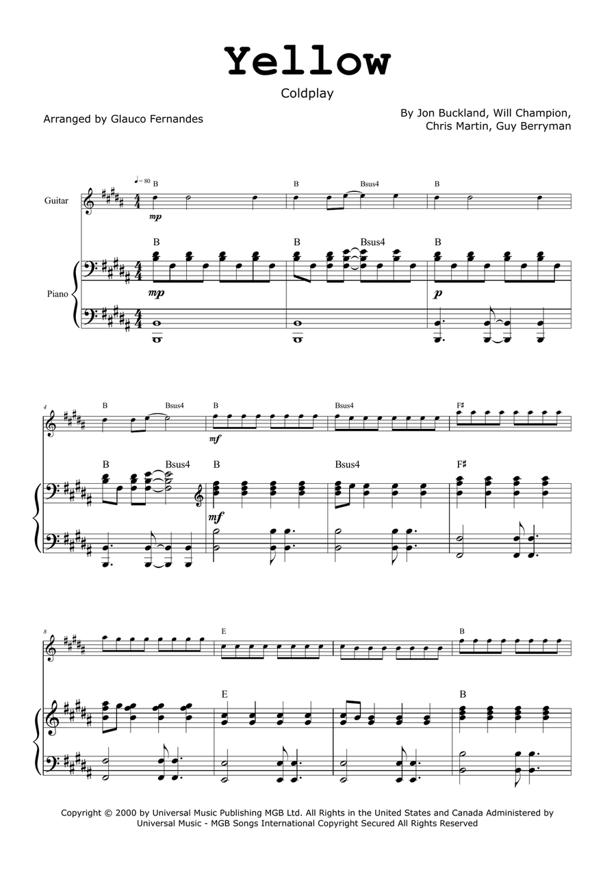 Yellow Chamber Music scores gallery preview page 1