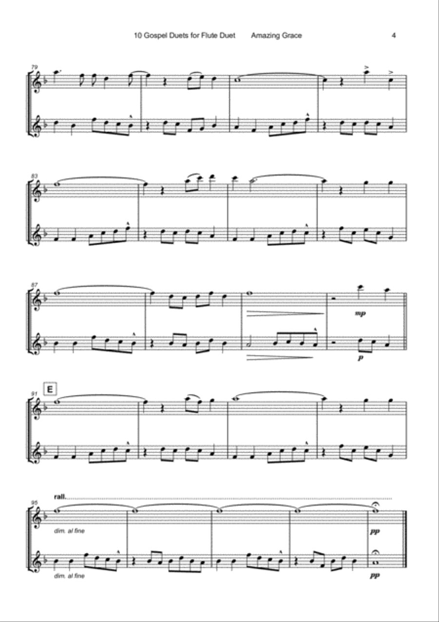 10 Gospel Duets for Flute Flute Duet scores gallery preview page 6
