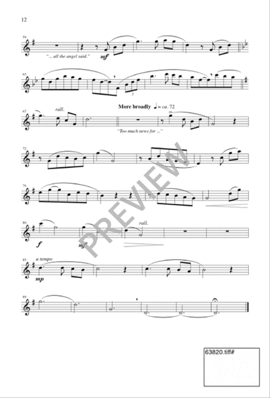 Too Much Light for Midnight 4-Part scores gallery preview page 11