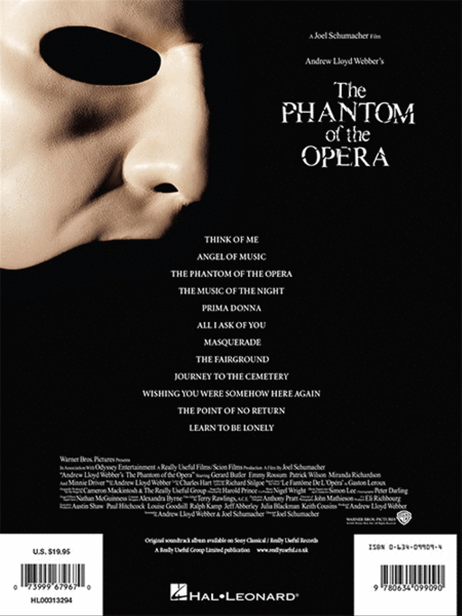 The Phantom of the Opera – Movie Selections Piano, Vocal, Guitar scores gallery preview page 6