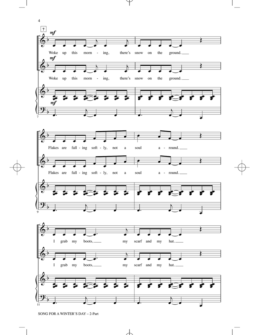 Song For A Winter's Day 2-Part scores gallery preview page 2