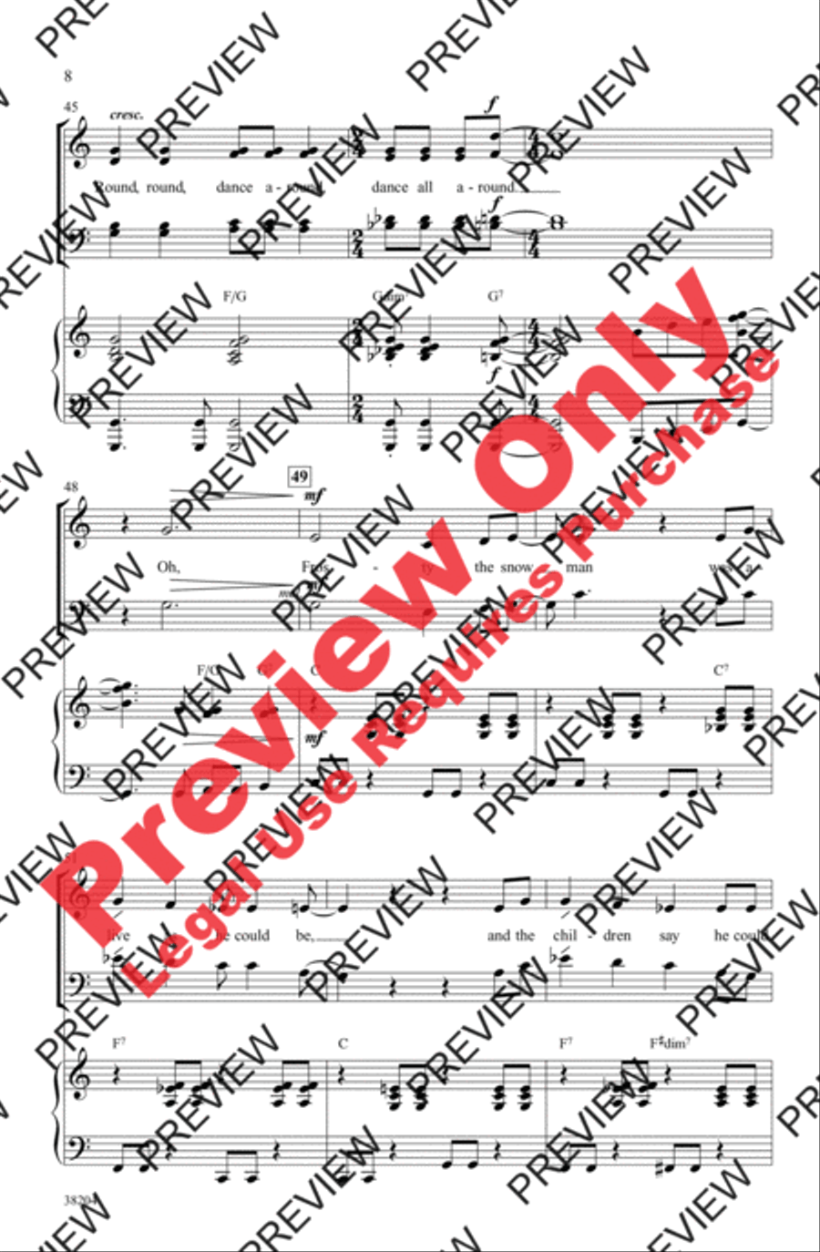 Frosty the Snowman Frosty the Snowman 4-Part scores gallery preview page 8