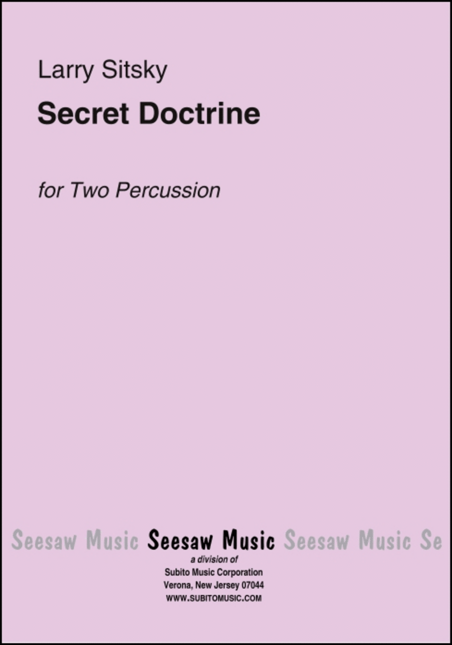 Secret Doctrine Percussion Ensemble scores gallery preview page 1