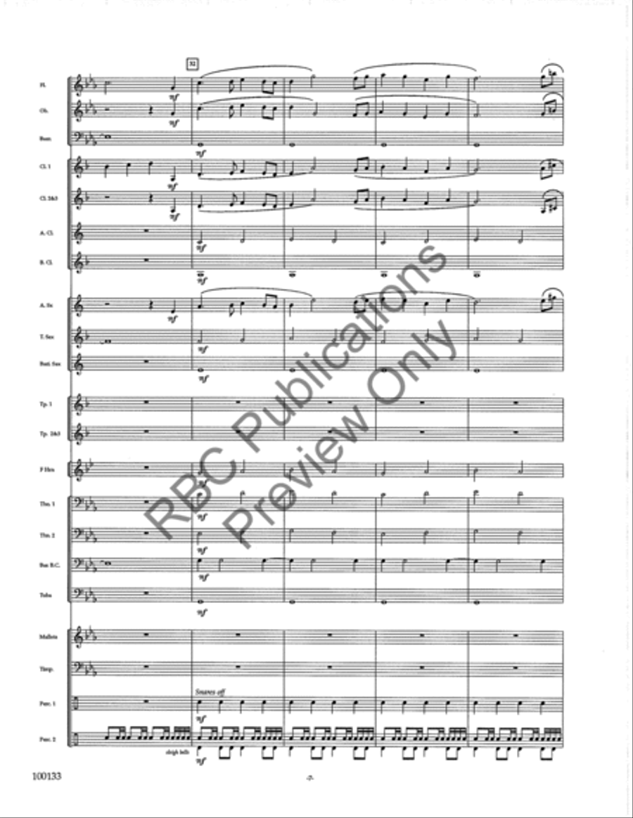 Along The Rio Grande (Score) Concert Band scores gallery preview page 10