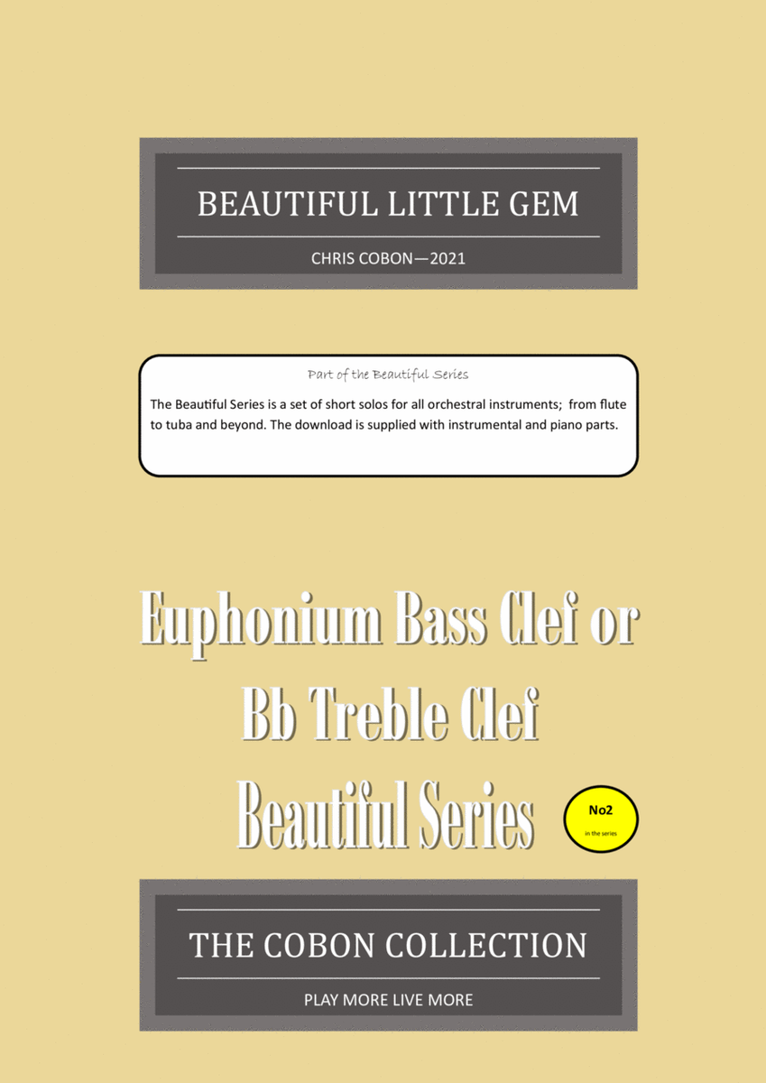 No. 2 Beautiful Little Gem for Euphonium (Bass or Bb Treble) image number null