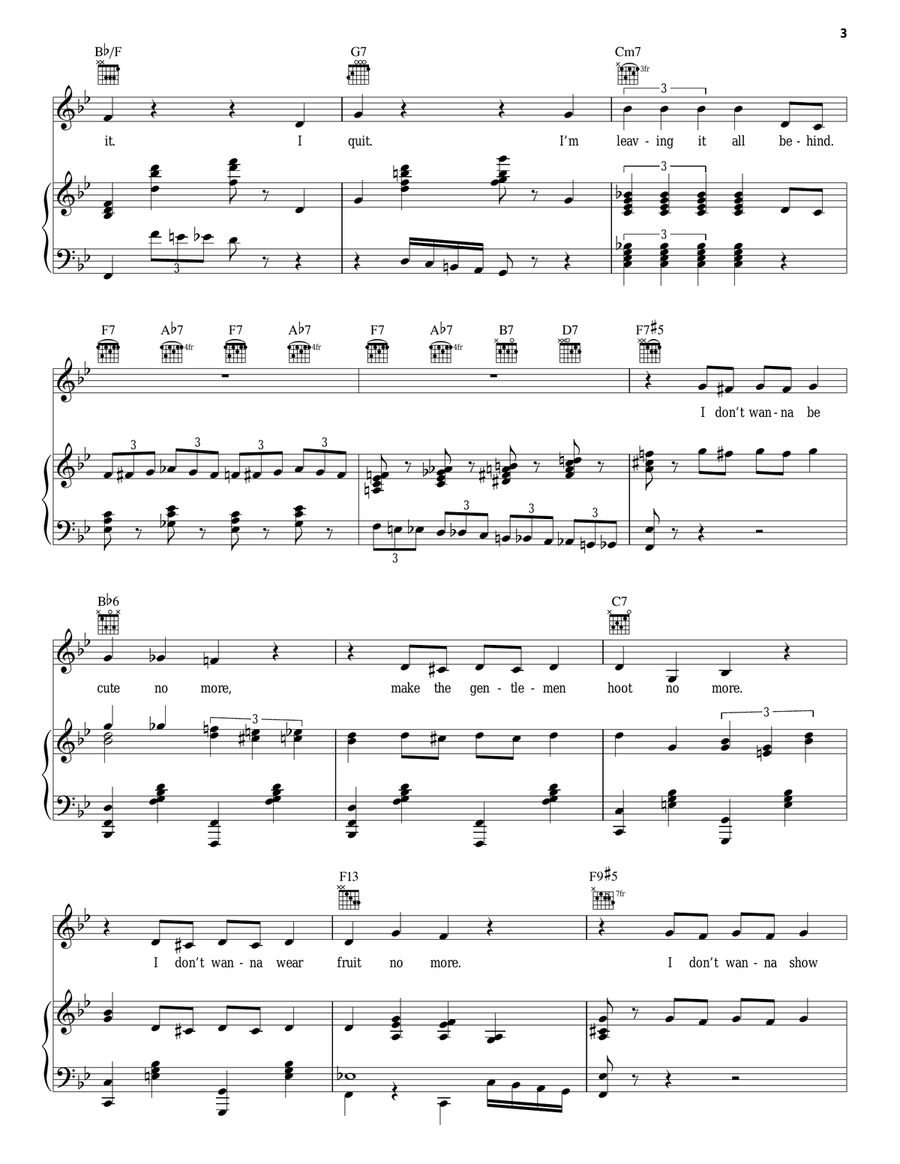 Show Off Piano, Vocal, Guitar scores gallery preview page 3