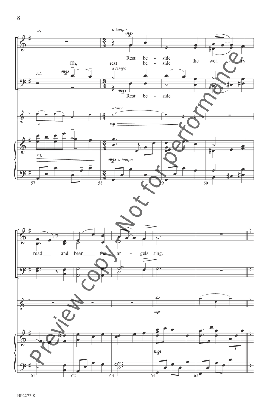 It Came Upon a Midnight Clear 4-Part scores gallery preview page 9