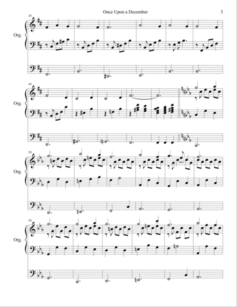 Once Upon A December Organ Solo scores gallery preview page 3