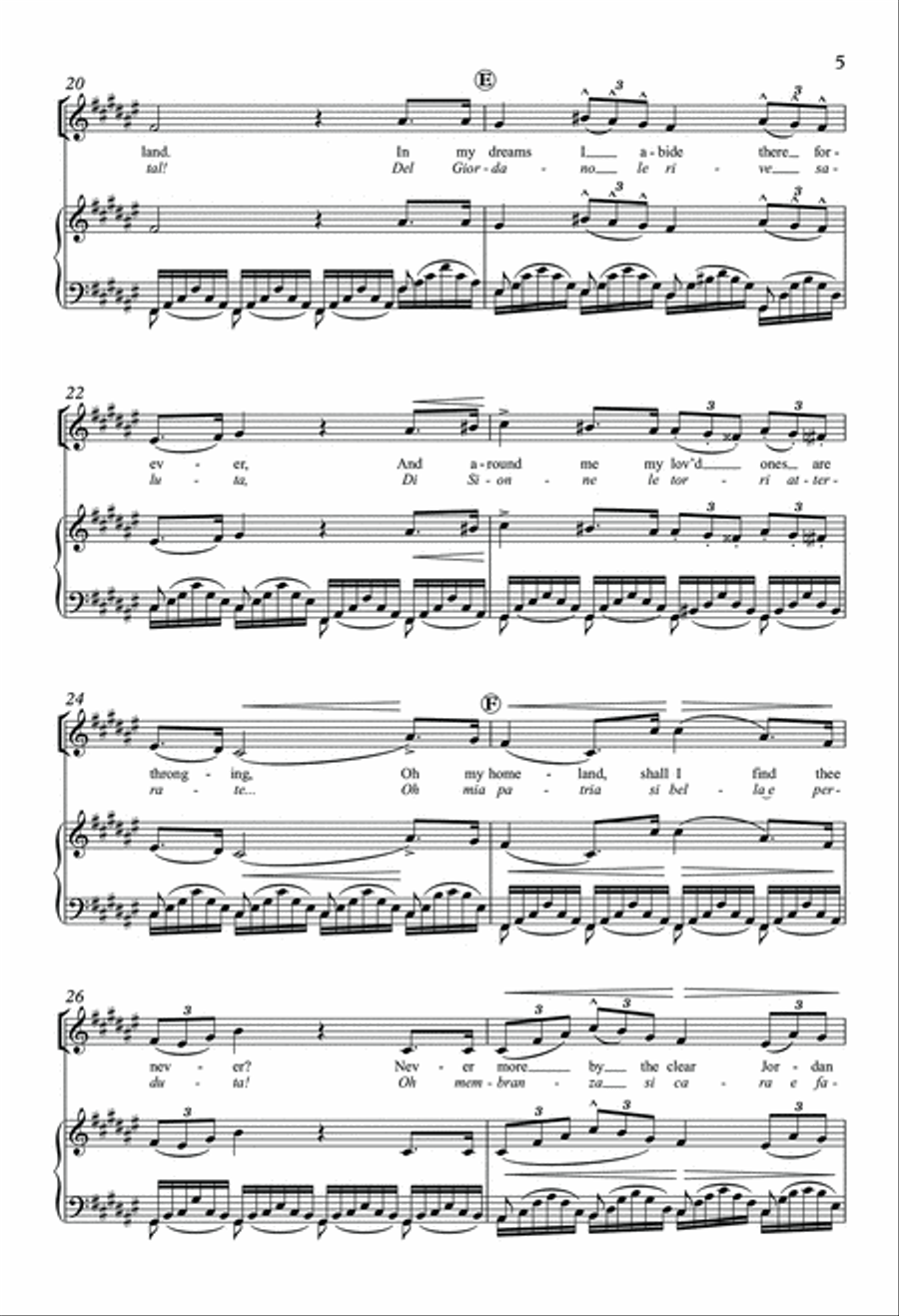 Chorus Of The Hebrew Slaves 4-Part scores gallery preview page 5