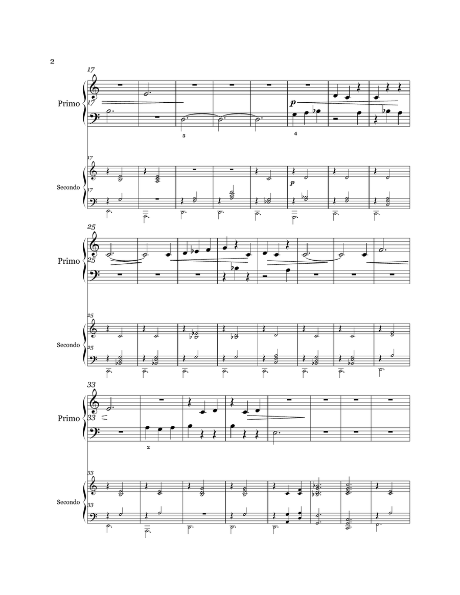 Gymnopédie No. 1 (Piano Duet) Easy Piano scores gallery preview page 2