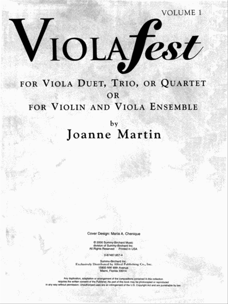 ViolaFest, Volume 1