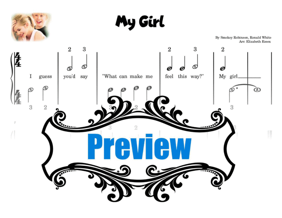My Girl Easy Piano scores gallery preview page 1