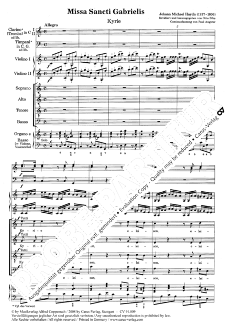 Missa Sancti Gabrielis 4-Part scores gallery preview page 6