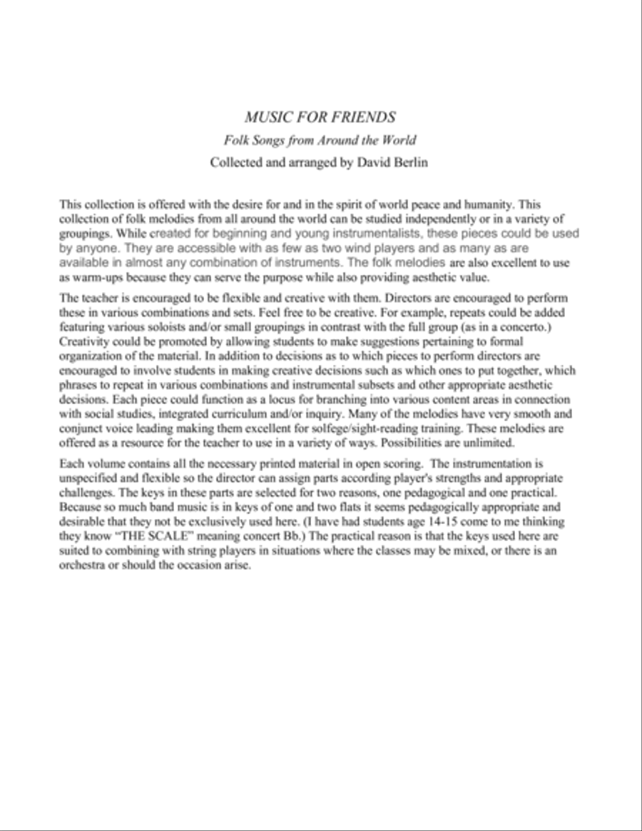 MUSIC FOR FRIENDS VOLUME 2 Concert Band scores gallery preview page 3