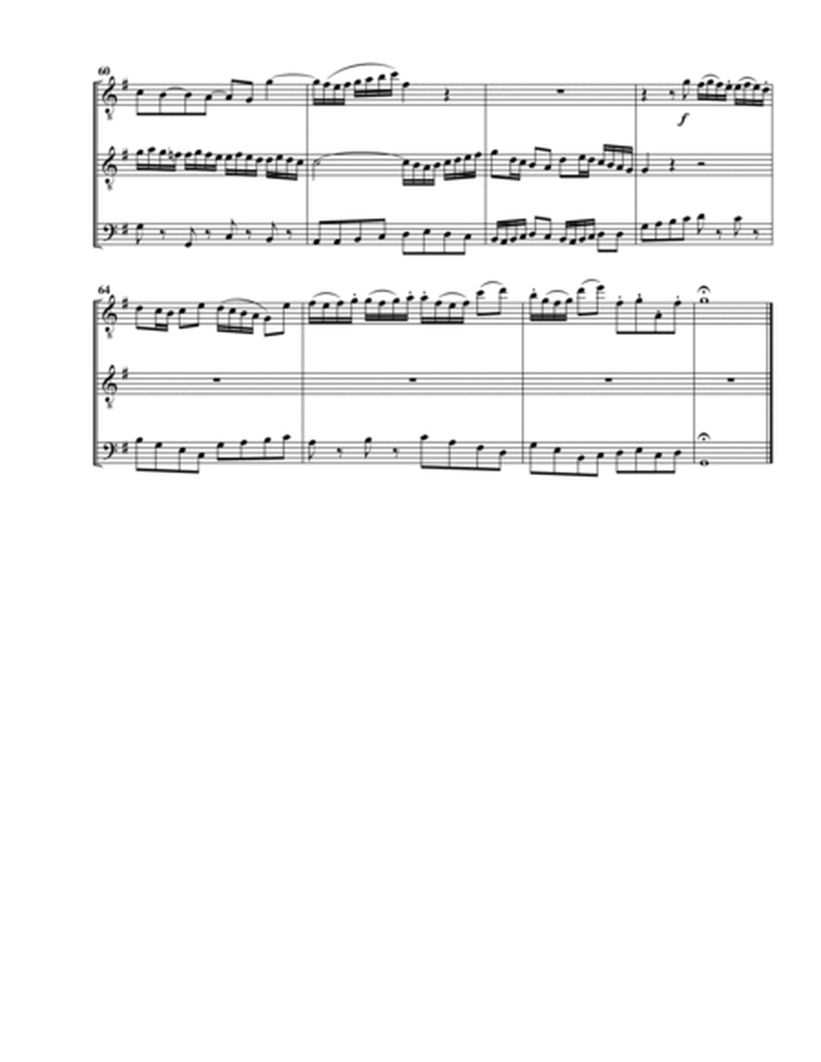 Aria: Ach, senke doch den Geist der Freuden from cantata BWV 73 (Arrangement for 3 recorders (AAB))