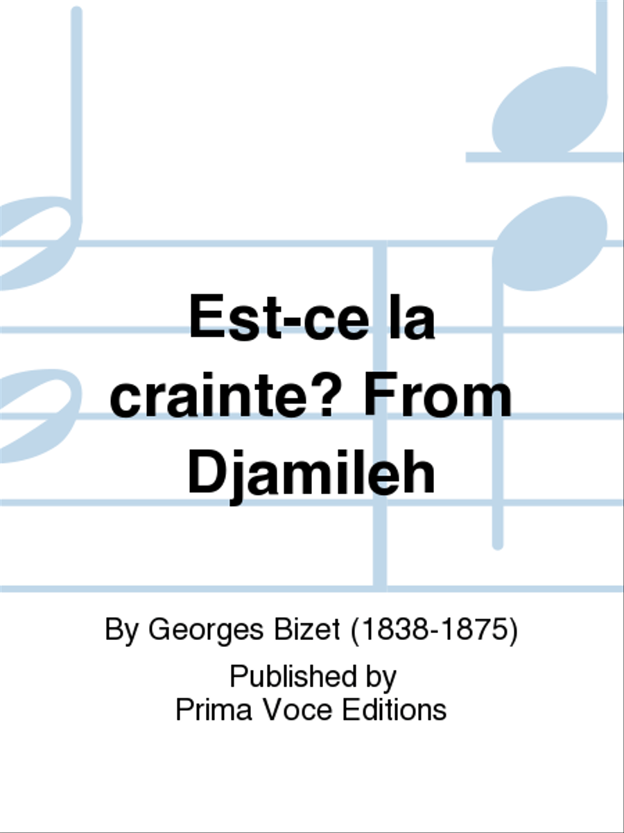 Est-ce la crainte? From Djamileh Tenor Voice scores gallery preview page 1