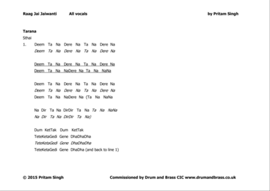 Raag Jaijaiwanti Brass Ensemble scores gallery preview page 6