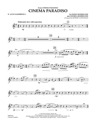 Cinema Paradiso (Flexible Solo with Band) - Eb Alto Saxophone 2