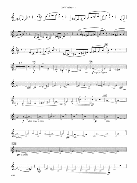 Frolicking Winds (from Symphonic Dance): 3rd B-flat Clarinet