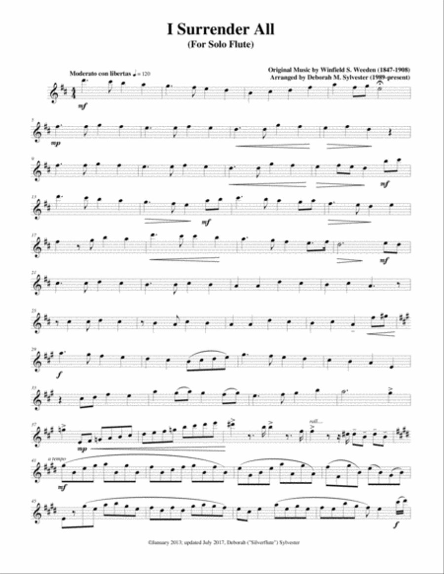 I Surrender All I Surrender All Flute Solo scores gallery preview page 2