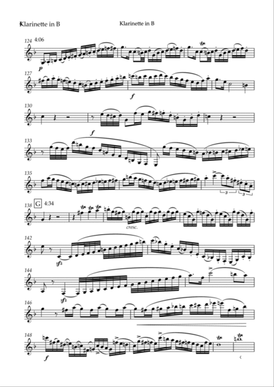 Crusell Concerto for Clarinet No. 1 Op. 1 Part 1 Allegro Clarinet Solo scores gallery preview page 4