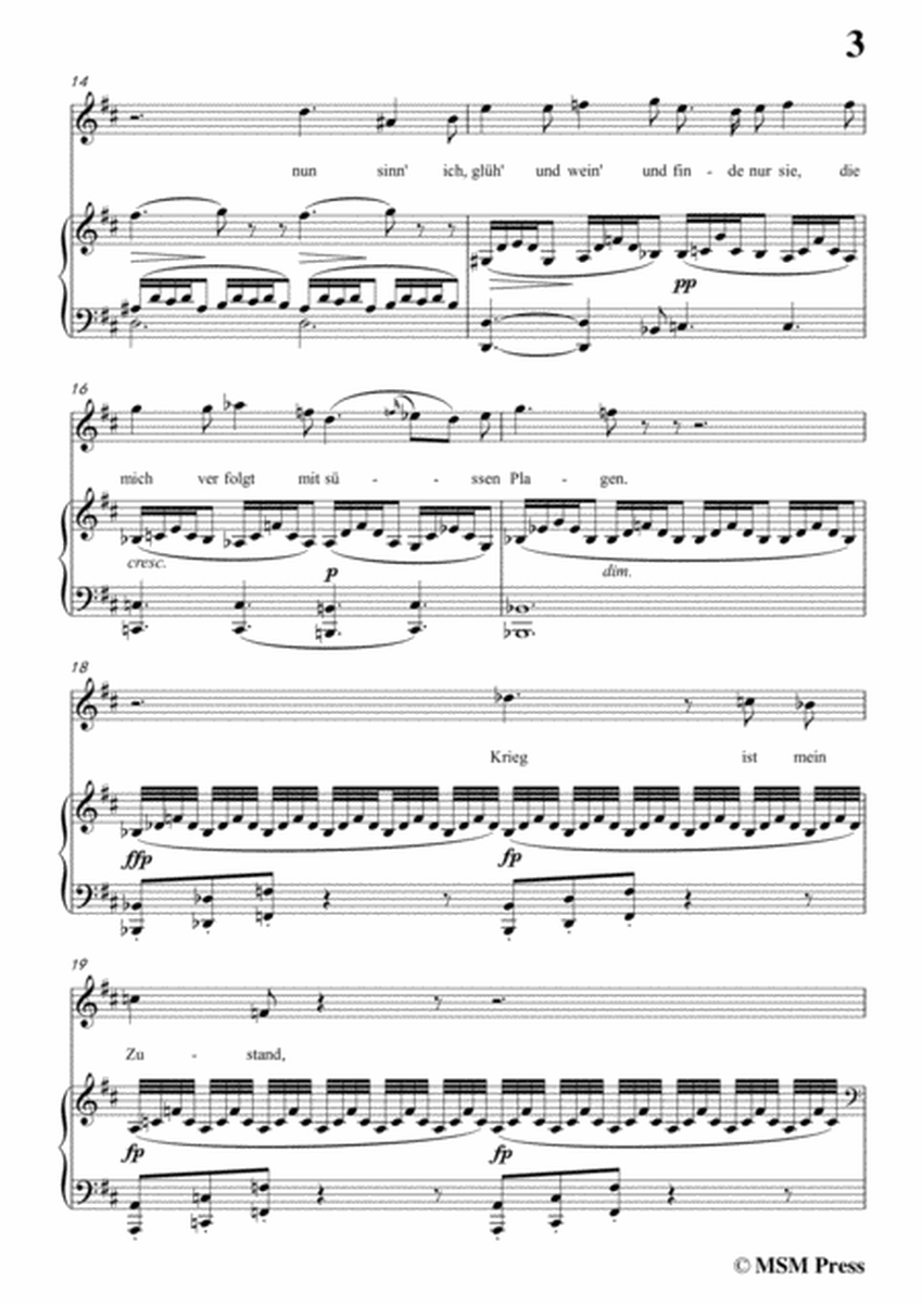 Schubert-Sonnet III,in D Major,for Voice&Piano image number null