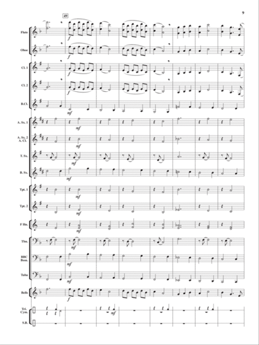 Snow Angels Concert Band scores gallery preview page 8