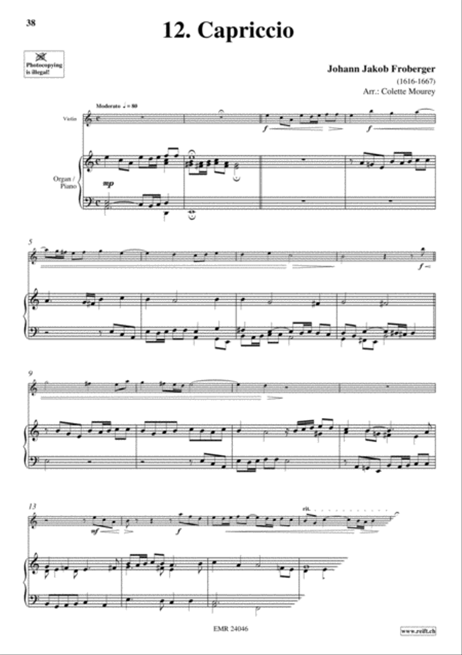 40 Greatest Baroque Hits Volume 1 Violin Solo scores gallery preview page 14