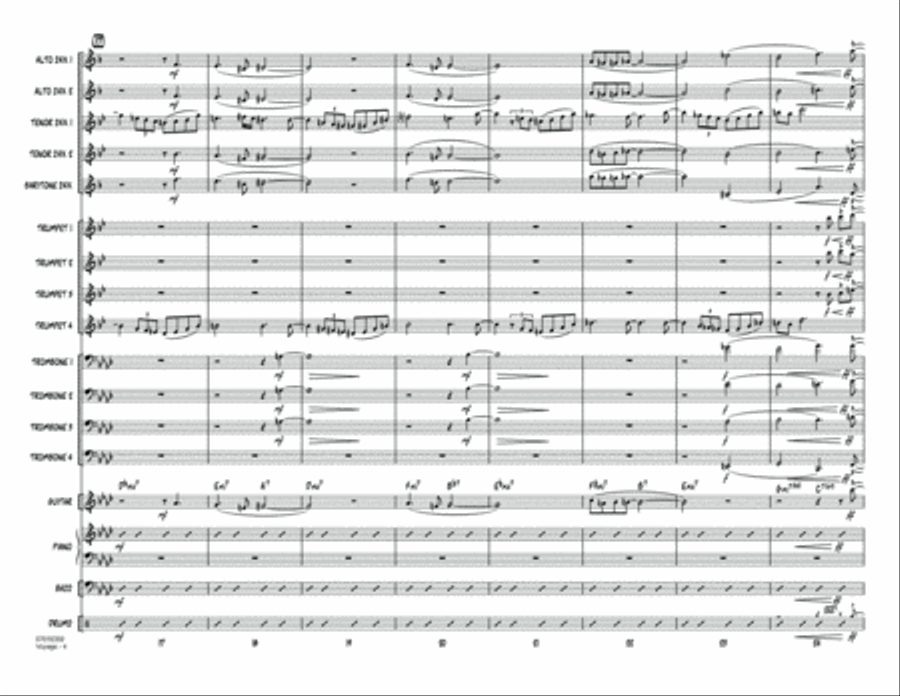 Voyage - Conductor Score (Full Score) Jazz Ensemble scores gallery preview page 4