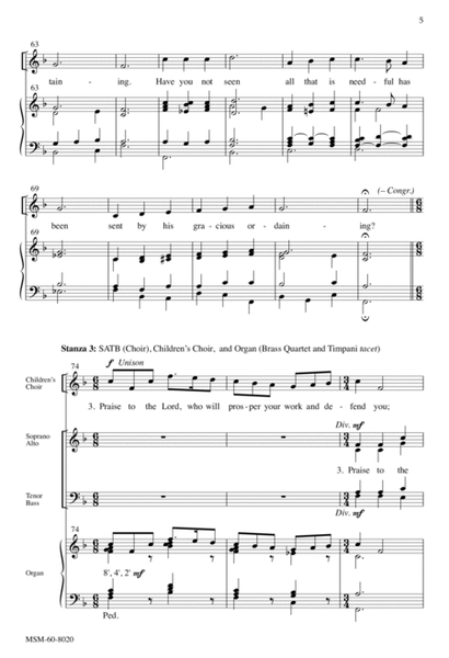Praise to the Lord, the Almighty (Downloadable Choral Score)