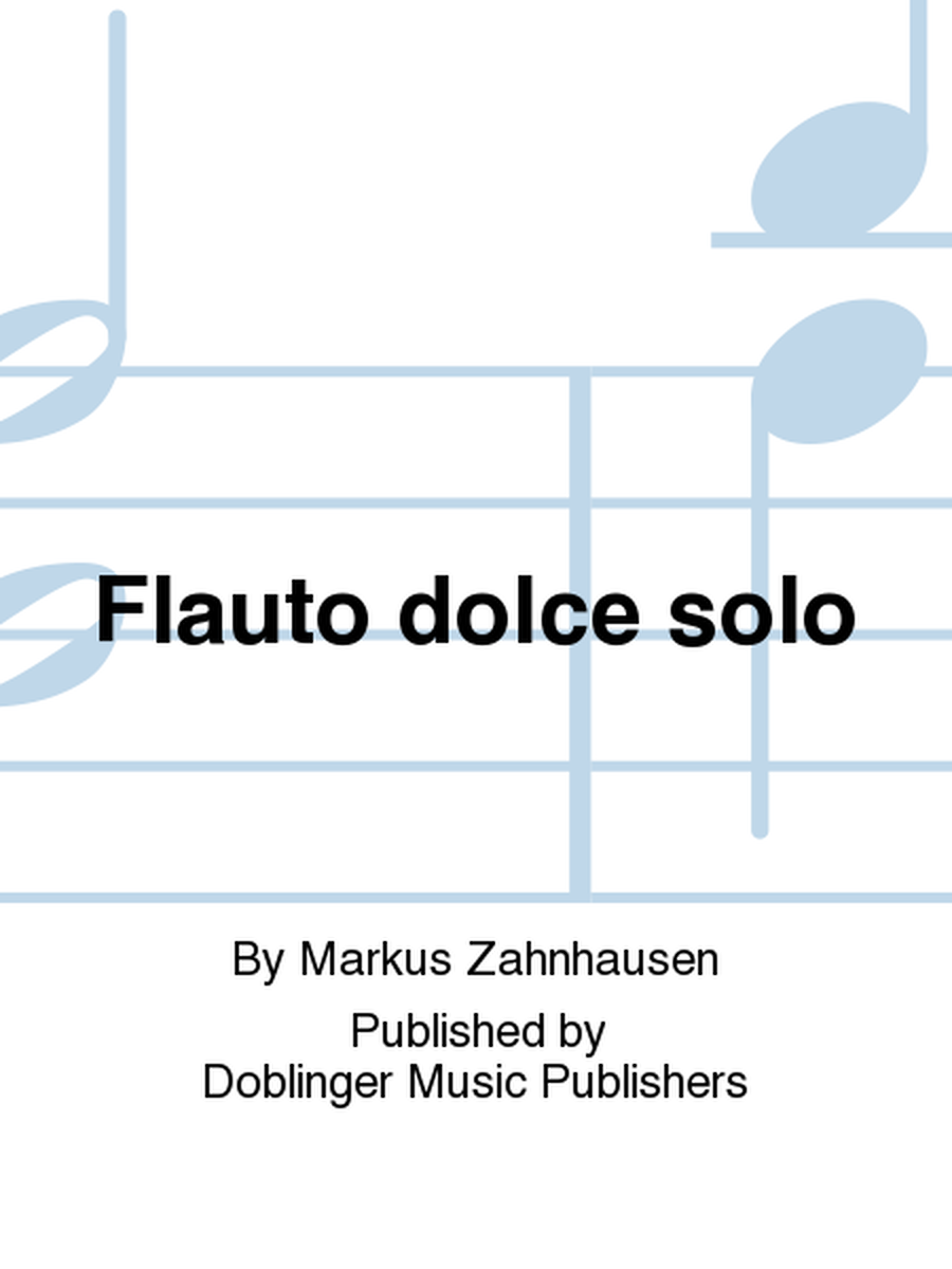 Flauto dolce solo