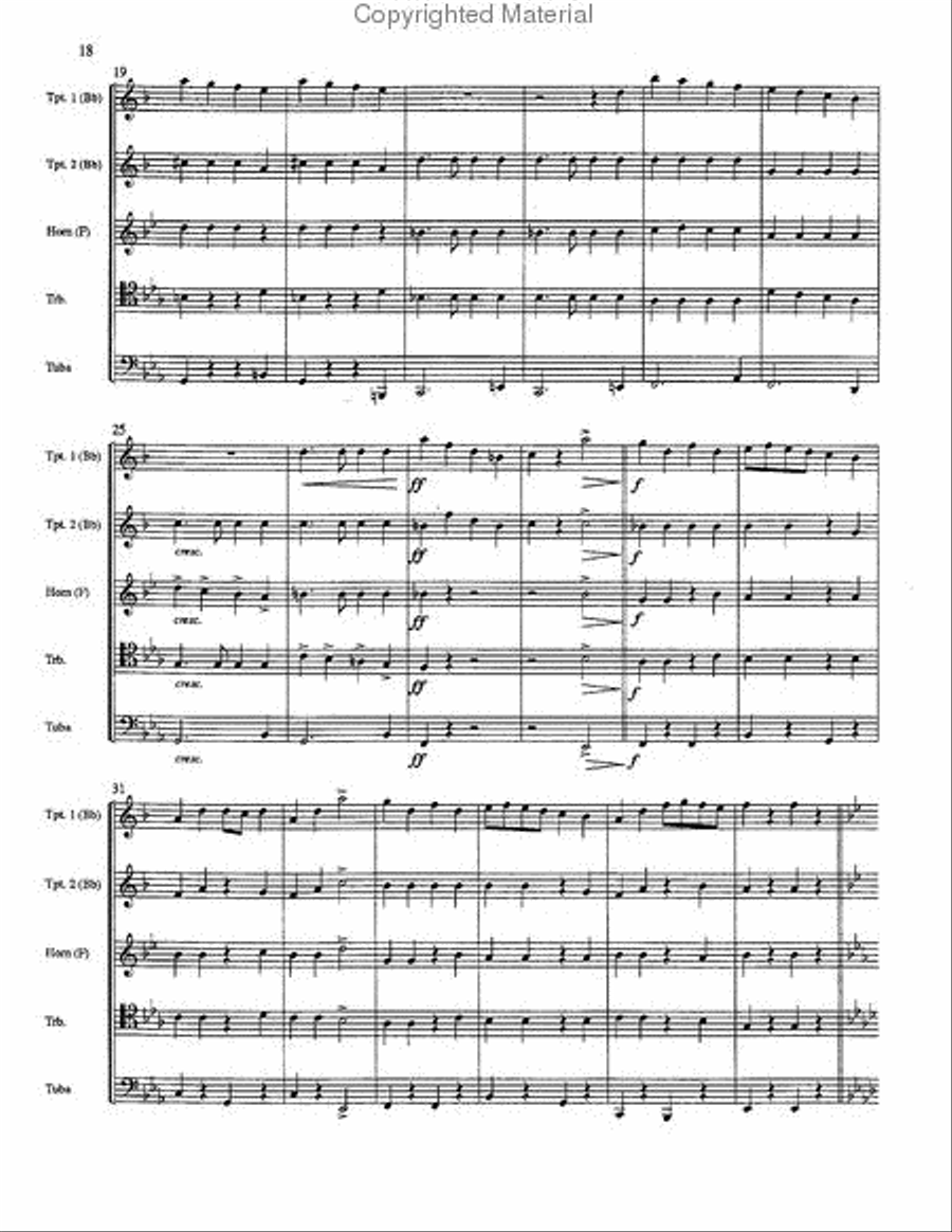 First Suite in Eb Brass Quintet scores gallery preview page 8