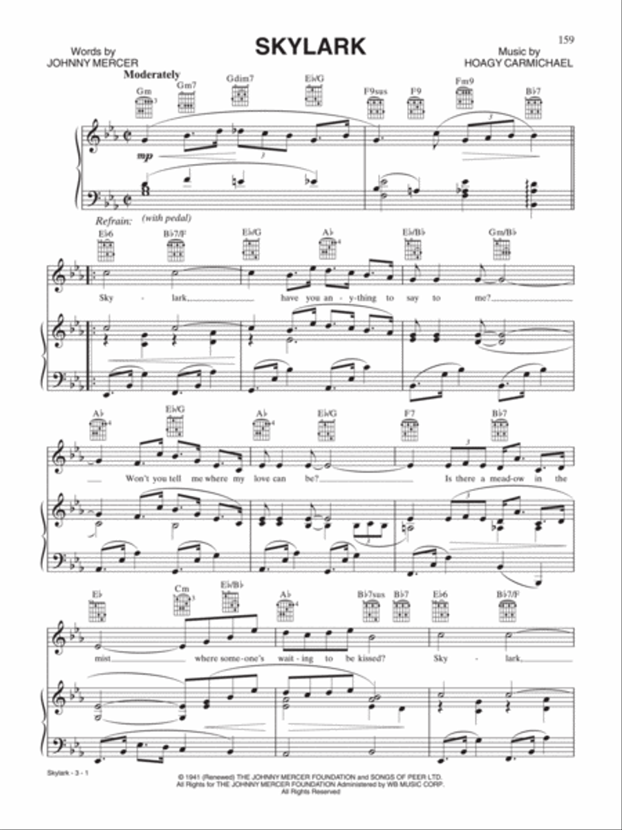 Skylark Piano, Vocal, Guitar scores gallery preview page 1