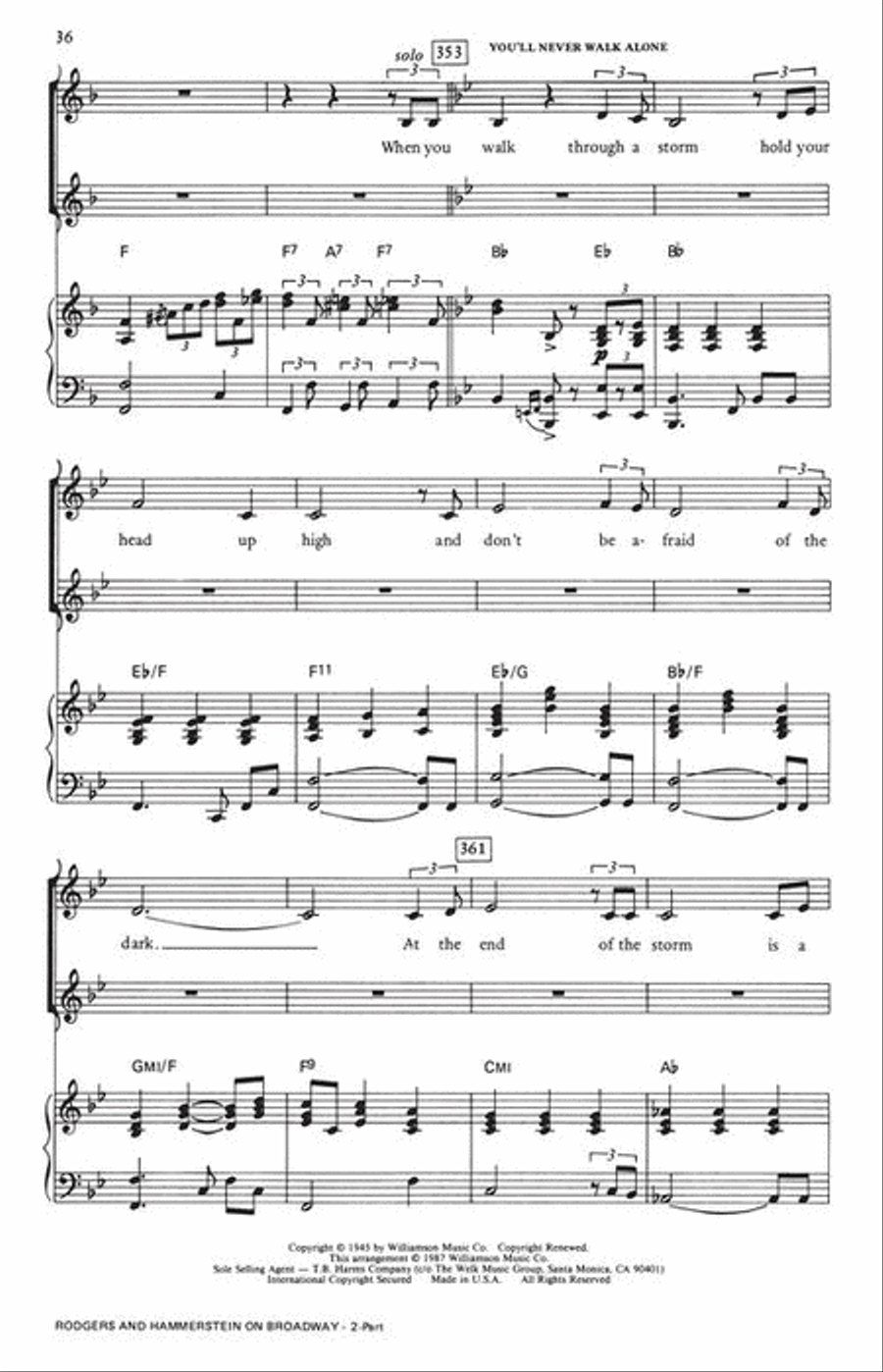 Rodgers and Hammerstein on Broadway (Medley) 2-Part scores gallery preview page 8