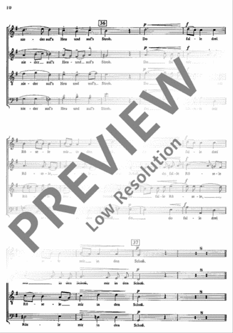 Die Brünnlein, die da fließen 4-Part scores gallery preview page 11