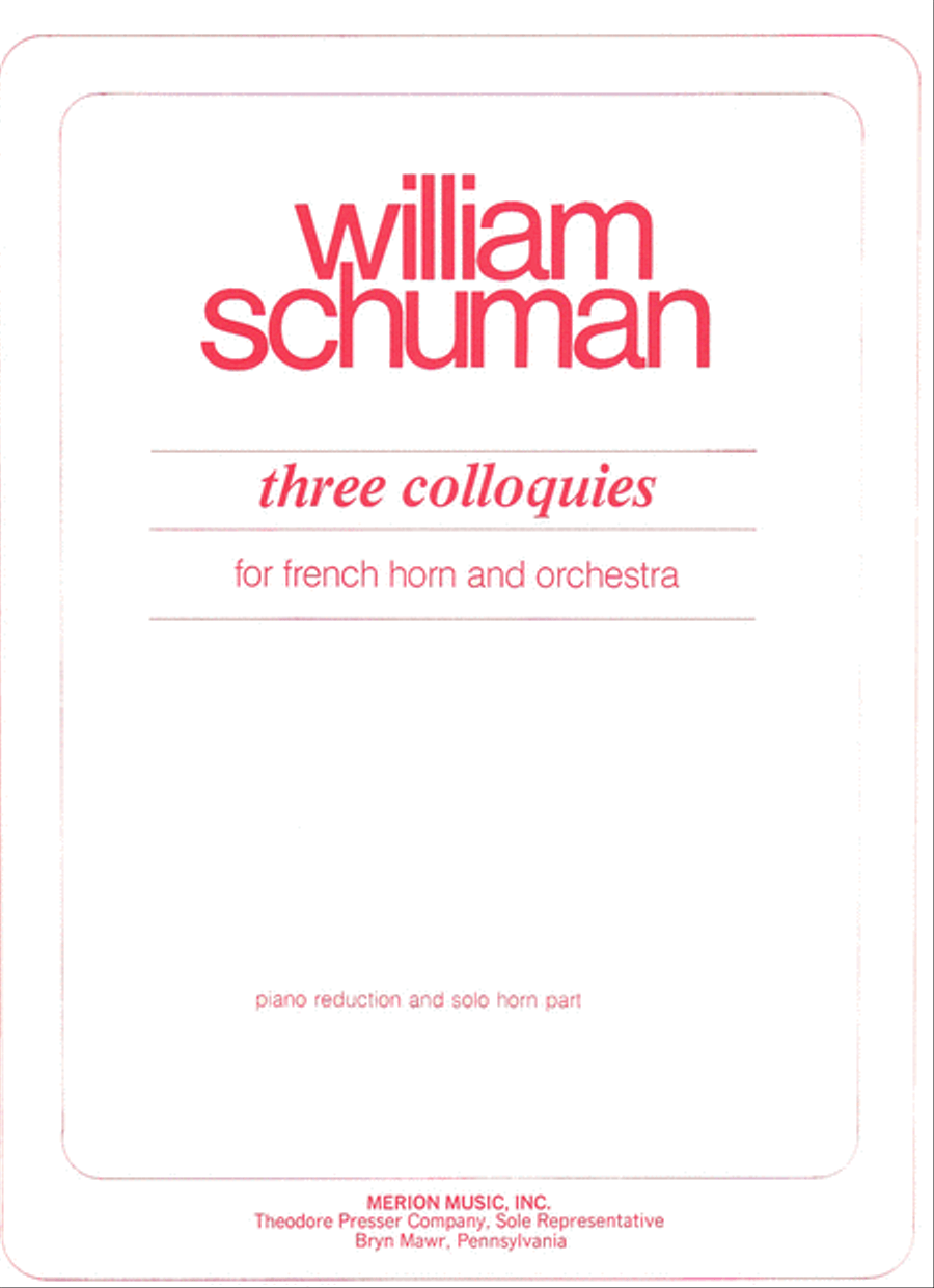 Three Colloquies Piano scores gallery preview page 1