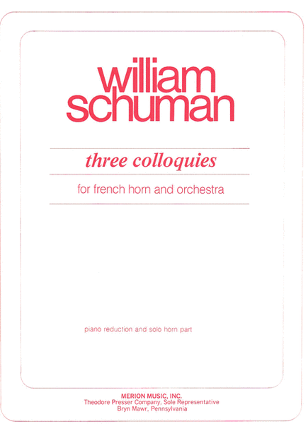 Three Colloquies