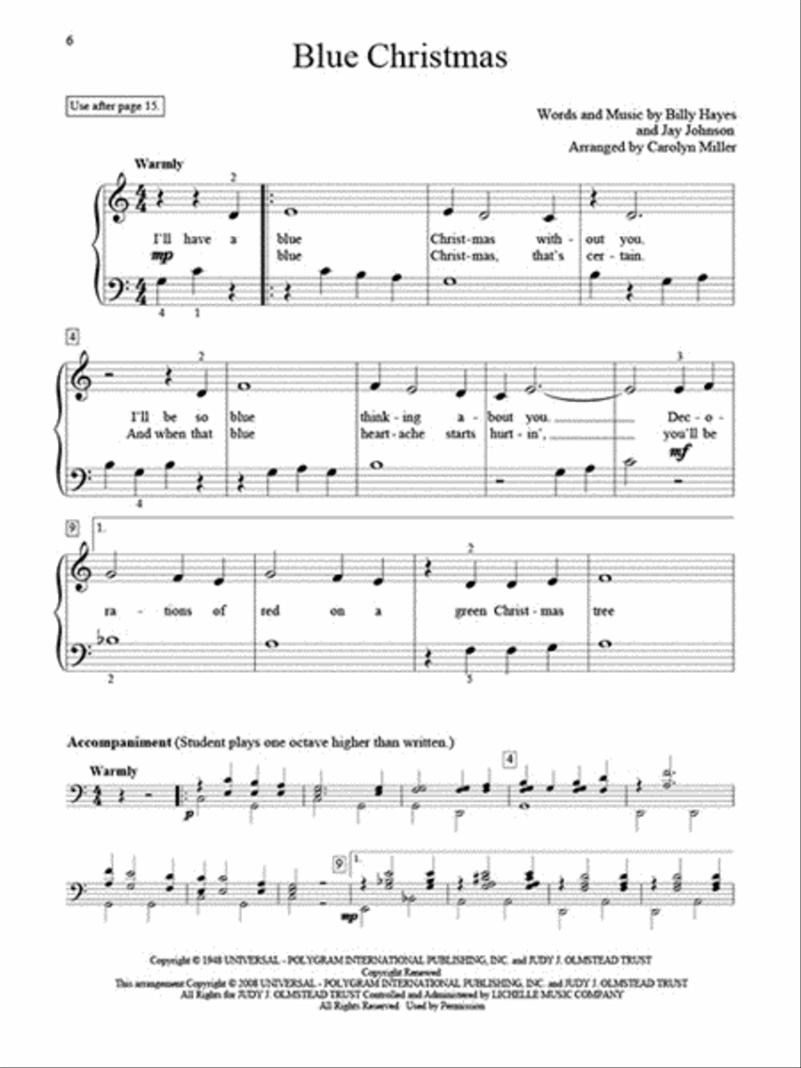 Christmas Piano Solos Easy Piano scores gallery preview page 6