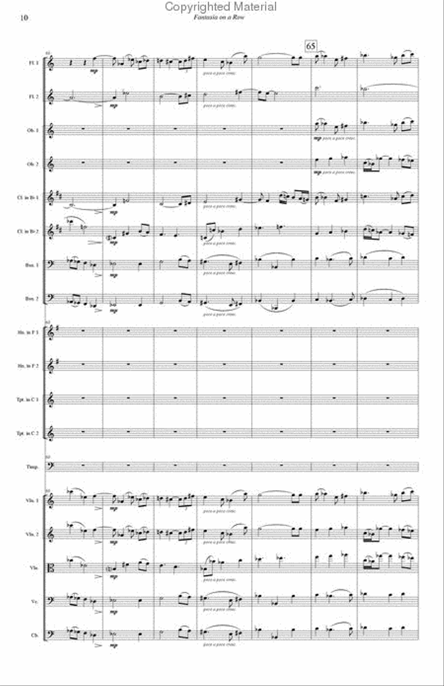 Fantasia on a Row Chamber Orchestra scores gallery preview page 12