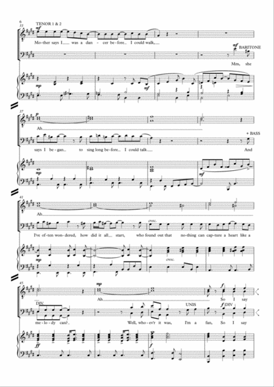 Thank You For The Music Thank You For The Music TTBB scores gallery preview page 6