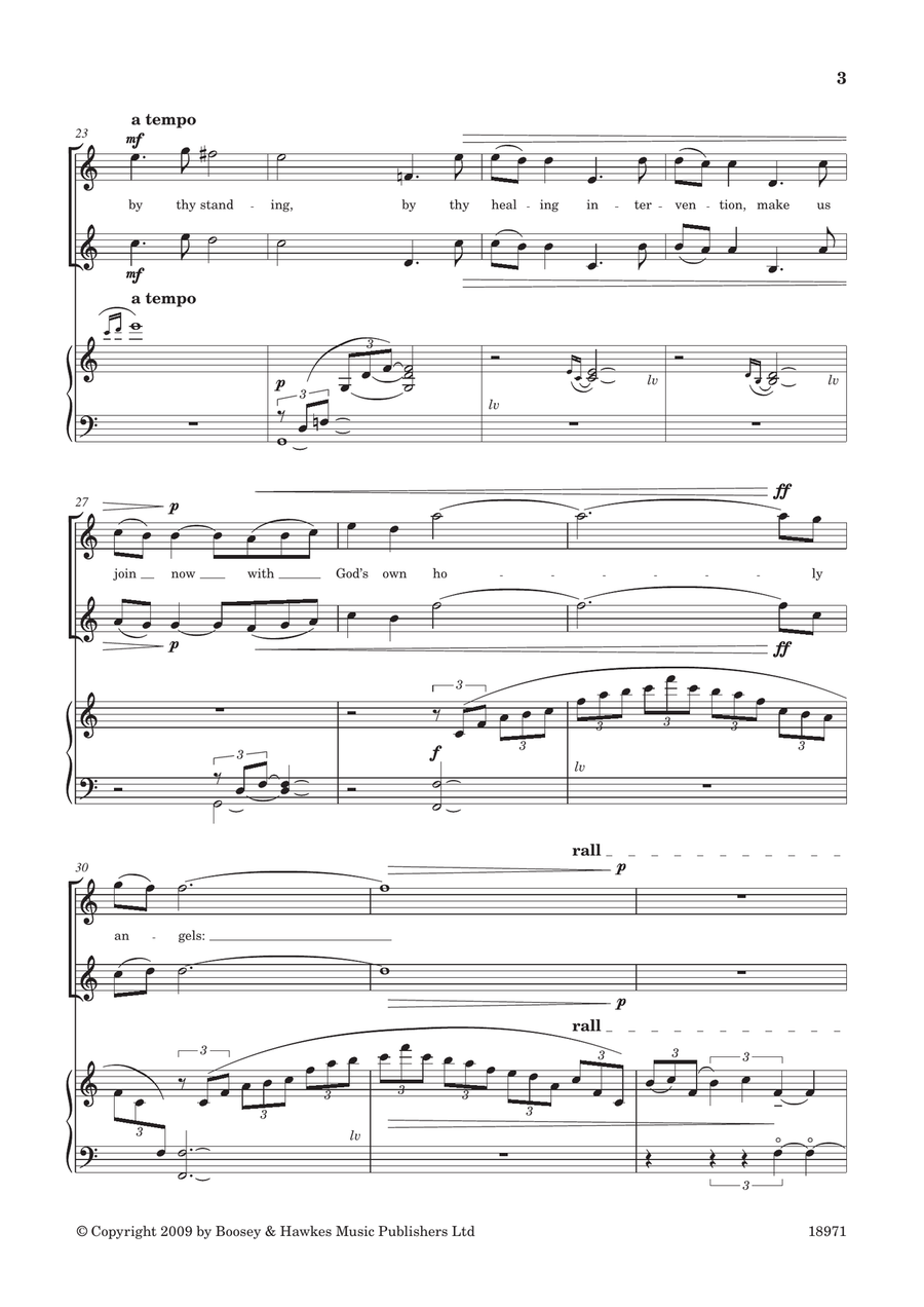 Mouth of the Dumb (for soprano/treble duet and harp) Piano, Vocal scores gallery preview page 3