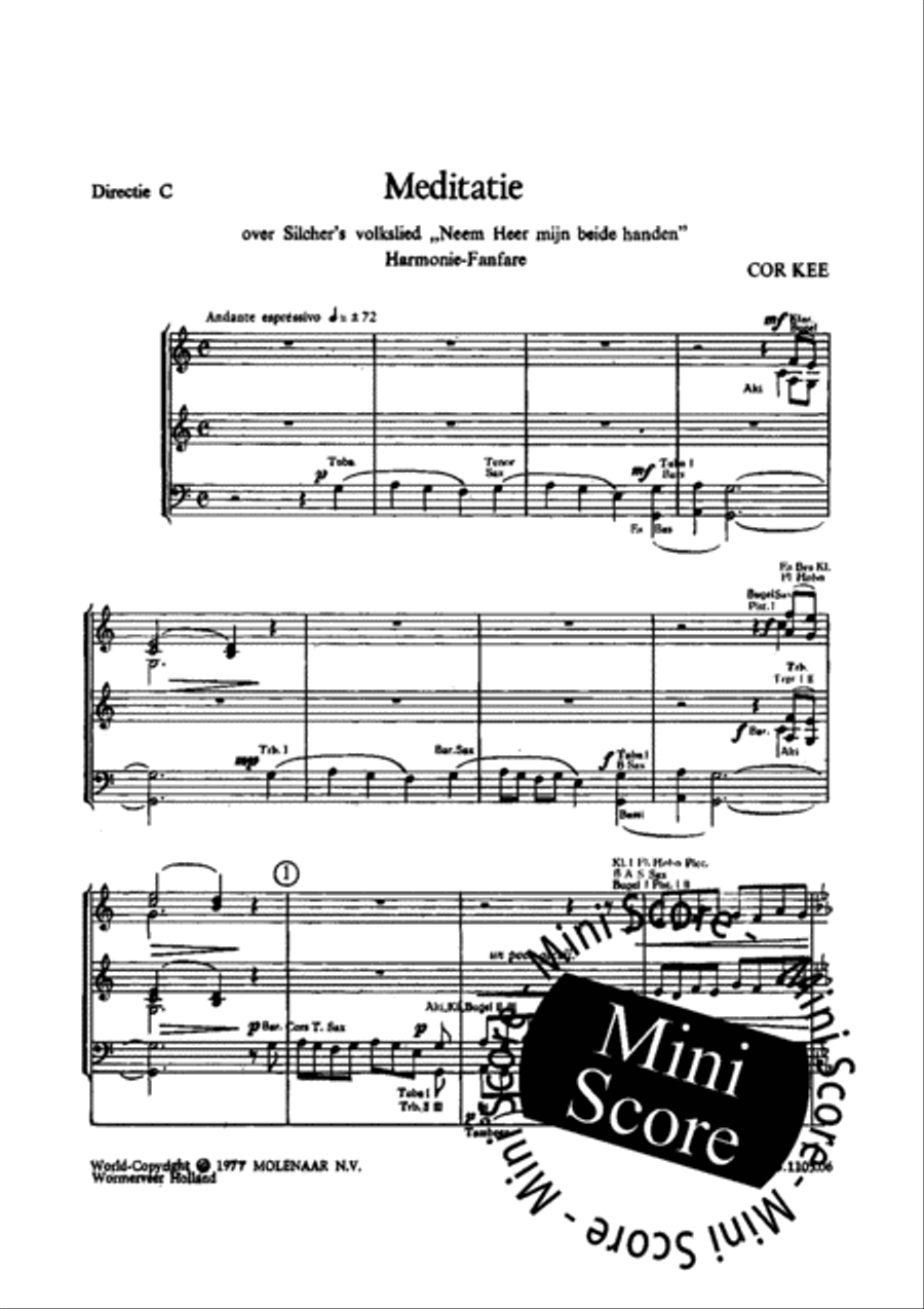 Meditatie Meditatie Concert Band scores gallery preview page 4
