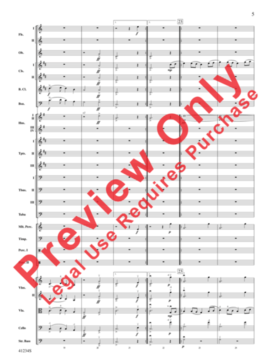 A Dance of Clowns Full Orchestra scores gallery preview page 6