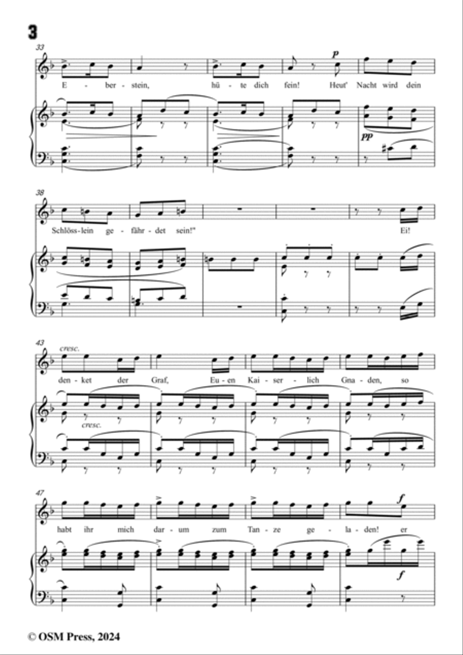 C. Loewe-Graf Eberstein(Zu Speier im Saale da hebt sich ein Klingen),in F Major Voice scores gallery preview page 4