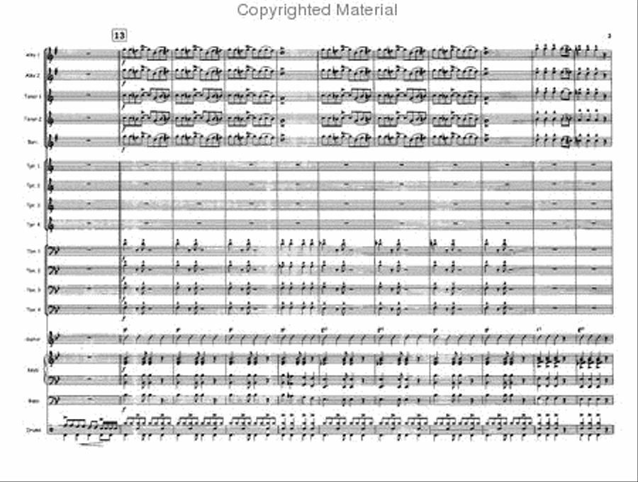 Drivin' That Drummin' Machine! Jazz Ensemble scores gallery preview page 3