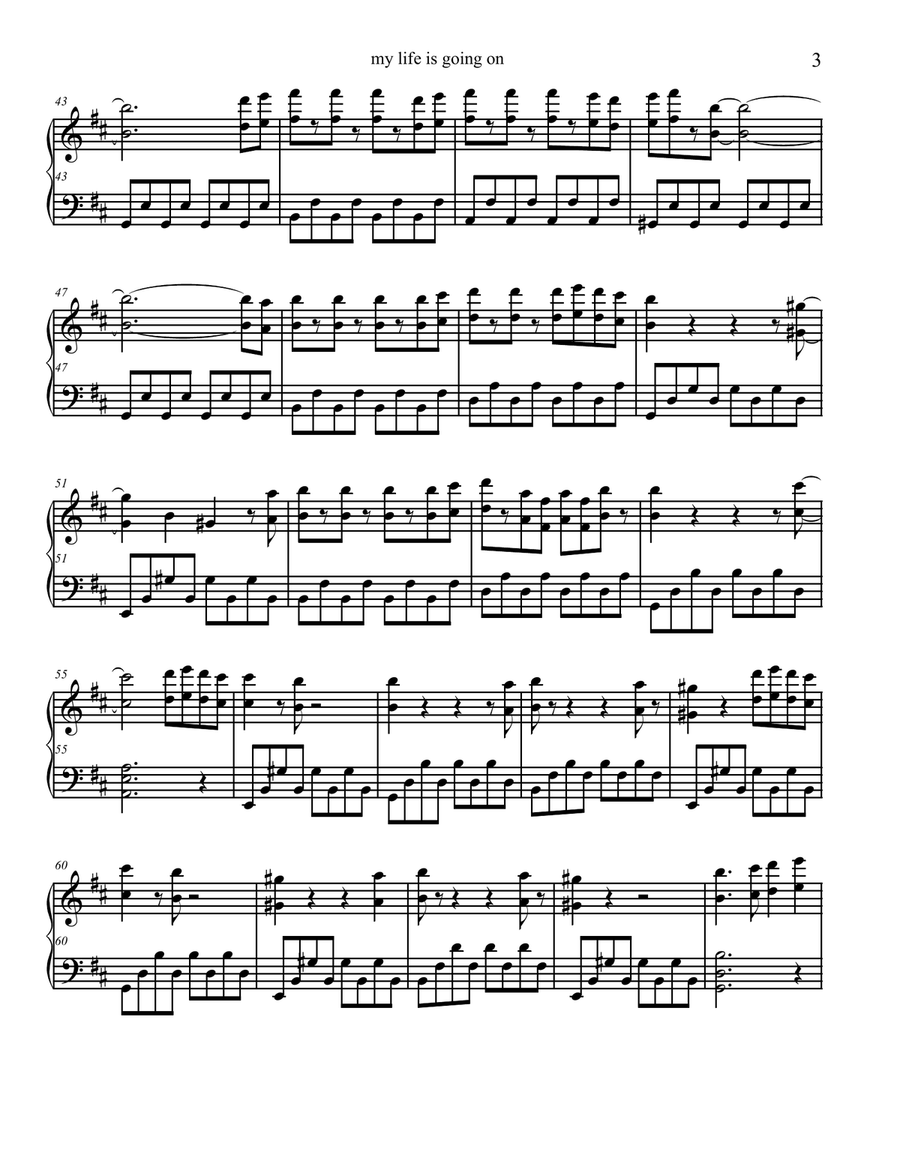 La Casa De Papel (my Life Is Going On) Piano Solo scores gallery preview page 3