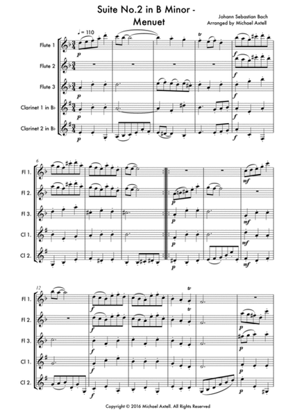 Suite No.2 in B Minor: Menuet