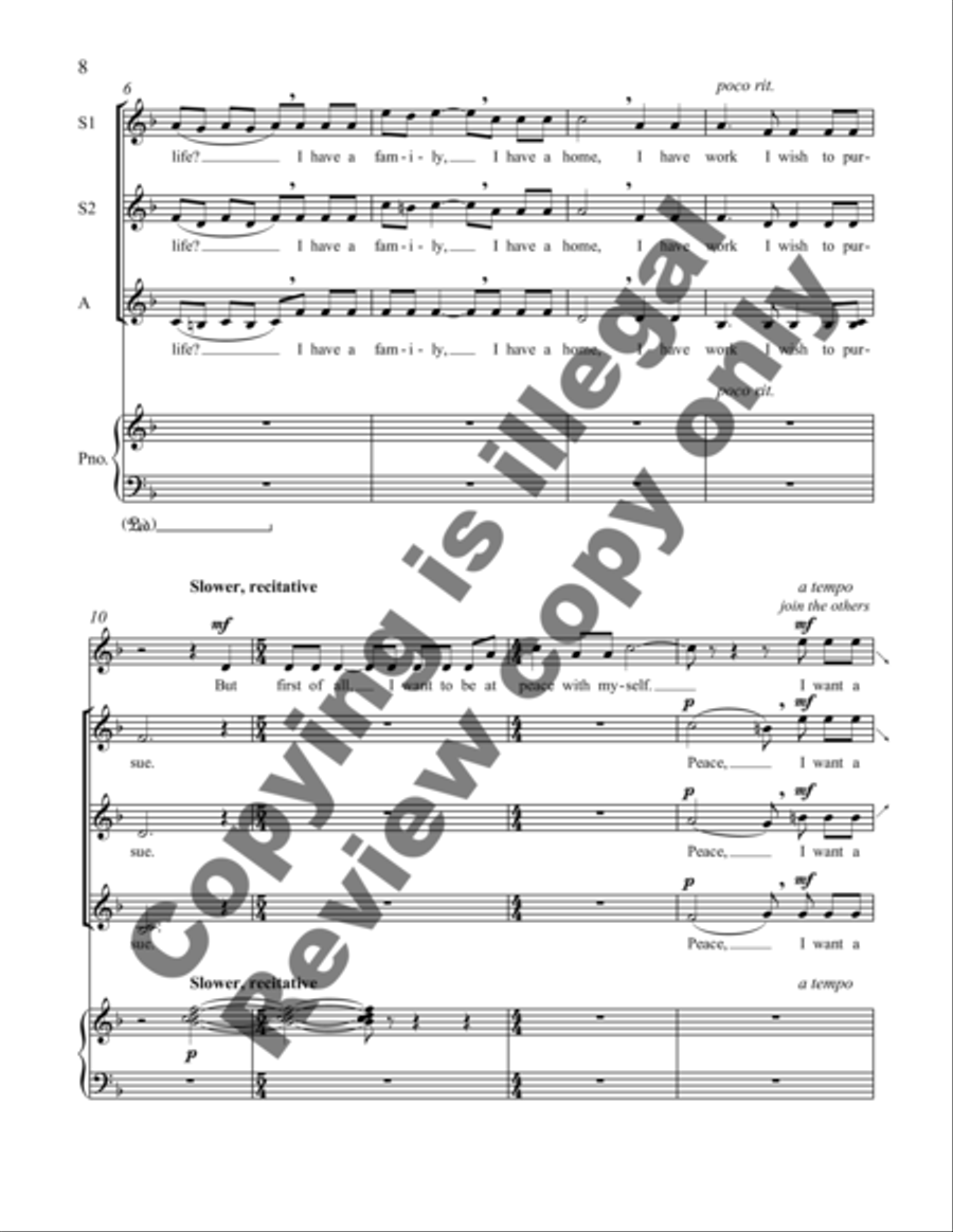 Lessons from the Sea (Cantata) SSAA scores gallery preview page 17