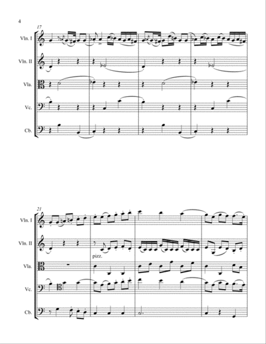 Menuetto a modo di Seguidilla Spagnola String Orchestra scores gallery preview page 4