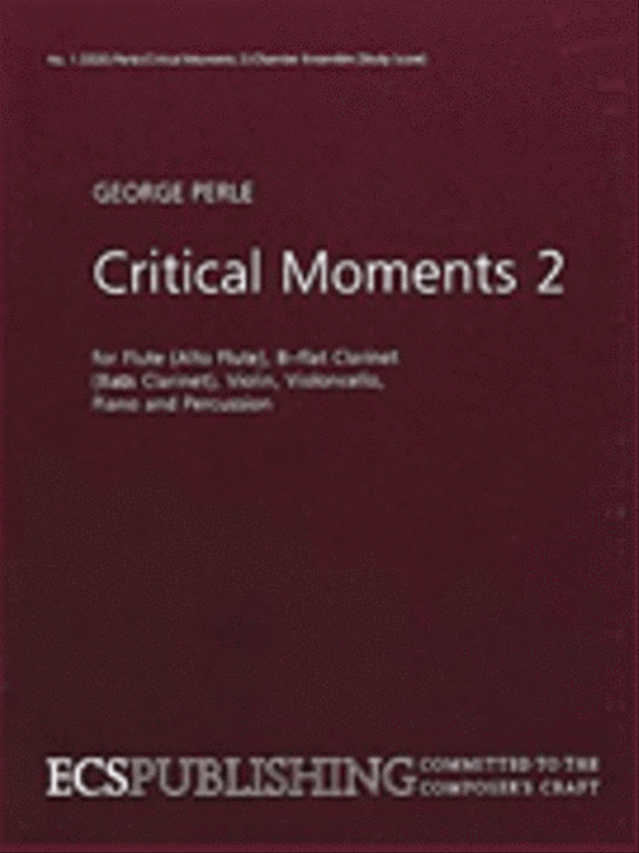 Critical Moments 2 (score) Clarinet scores gallery preview page 1
